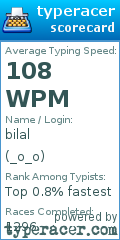 Scorecard for user _o_o