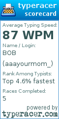 Scorecard for user aaayourmom_