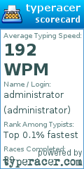 Scorecard for user administrator