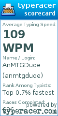 Scorecard for user anmtgdude