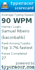 Scorecard for user baconbahb