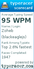 Scorecard for user blackeaglejs