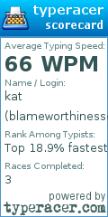 Scorecard for user blameworthinesses
