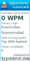 Scorecard for user bosssmudaa