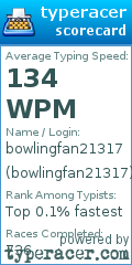 Scorecard for user bowlingfan21317