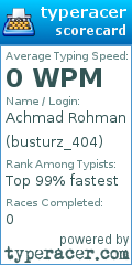 Scorecard for user busturz_404