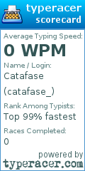 Scorecard for user catafase_