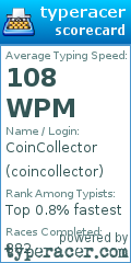 Scorecard for user coincollector