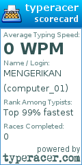 Scorecard for user computer_01