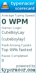 Scorecard for user cuteboylay