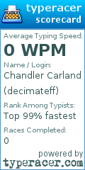 Scorecard for user decimateff