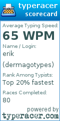 Scorecard for user dermagotypes