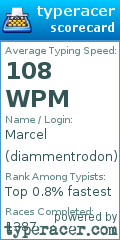 Scorecard for user diammentrodon