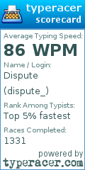 Scorecard for user dispute_