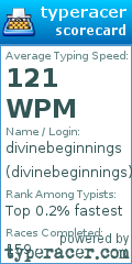 Scorecard for user divinebeginnings