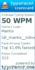 Scorecard for user dr_mantis__toboggan