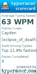 Scorecard for user eclipse_of_death