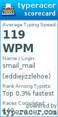 Scorecard for user eddiejizzlehoe