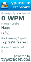 Scorecard for user efly