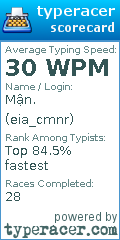 Scorecard for user eia_cmnr