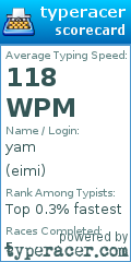 Scorecard for user eimi