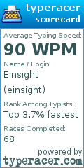 Scorecard for user einsight