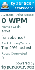 Scorecard for user ensebense