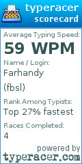 Scorecard for user fbsl