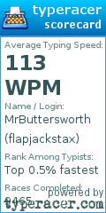 Scorecard for user flapjackstax