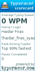 Scorecard for user haidar_firas_syazwana_7a