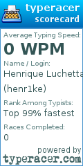 Scorecard for user henr1ke