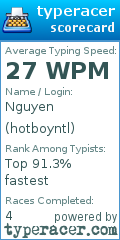 Scorecard for user hotboyntl