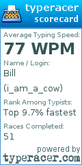 Scorecard for user i_am_a_cow