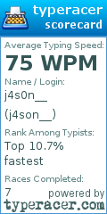 Scorecard for user j4son__