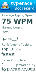 Scorecard for user jams__