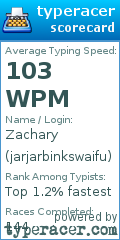 Scorecard for user jarjarbinkswaifu
