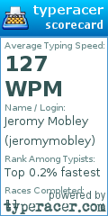 Scorecard for user jeromymobley