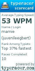 Scorecard for user juvenileegbert