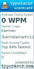 Scorecard for user karmelamartin1111