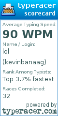 Scorecard for user kevinbanaag