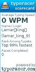 Scorecard for user lamar_king_9