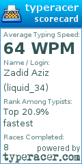 Scorecard for user liquid_34