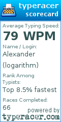 Scorecard for user logarithm