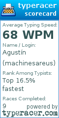 Scorecard for user machinesareus