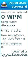 Scorecard for user miss_crypto