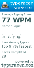 Scorecard for user mistifying