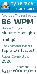 Scorecard for user mitiqi