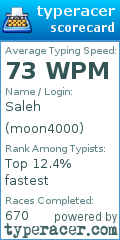 Scorecard for user moon4000