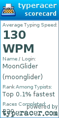 Scorecard for user moonglider