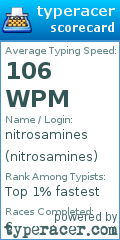 Scorecard for user nitrosamines